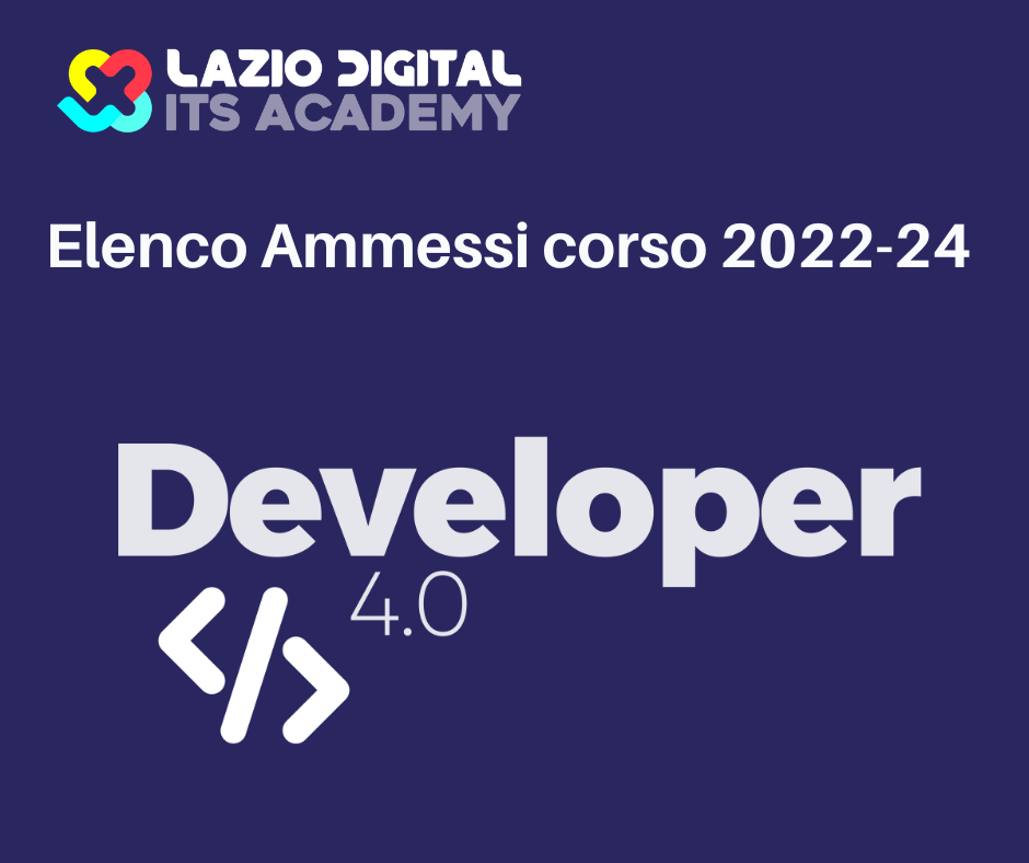 ELENCO AMMESSI CORSO DEVELOPER 4.0  