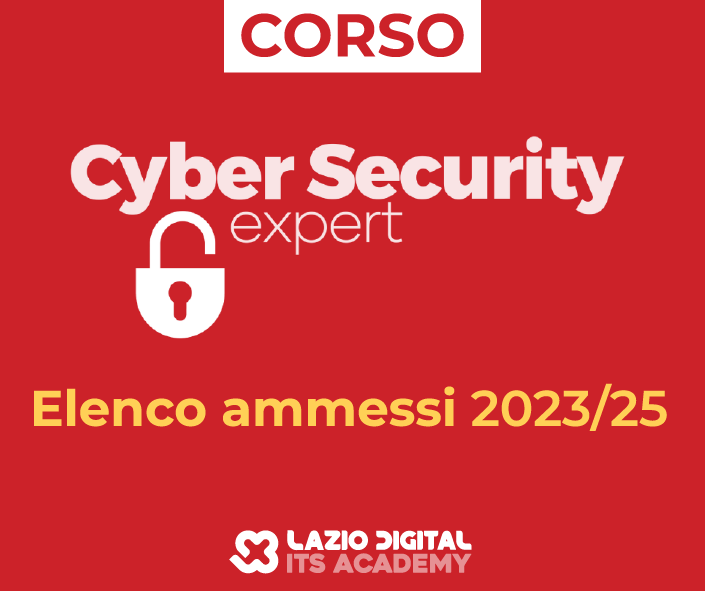 ELENCO AMMESSI CORSO CYBER SECURITY EXPERT BIENNIO 2023-2025
